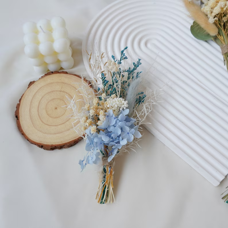 M-7 Boho wedding mini bouquet table bouquet small vase flower arrangement bridesmaid gift box dried flower bouquet holiday gifts