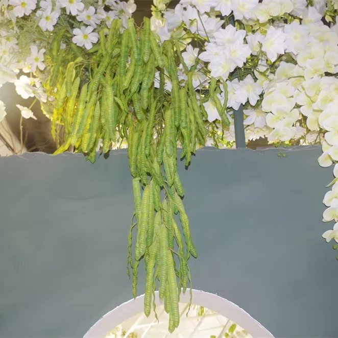 Direct Sale Artificial Flower Decorations Wedding and Back to School Wall Decor Wholesale Artificial haricot