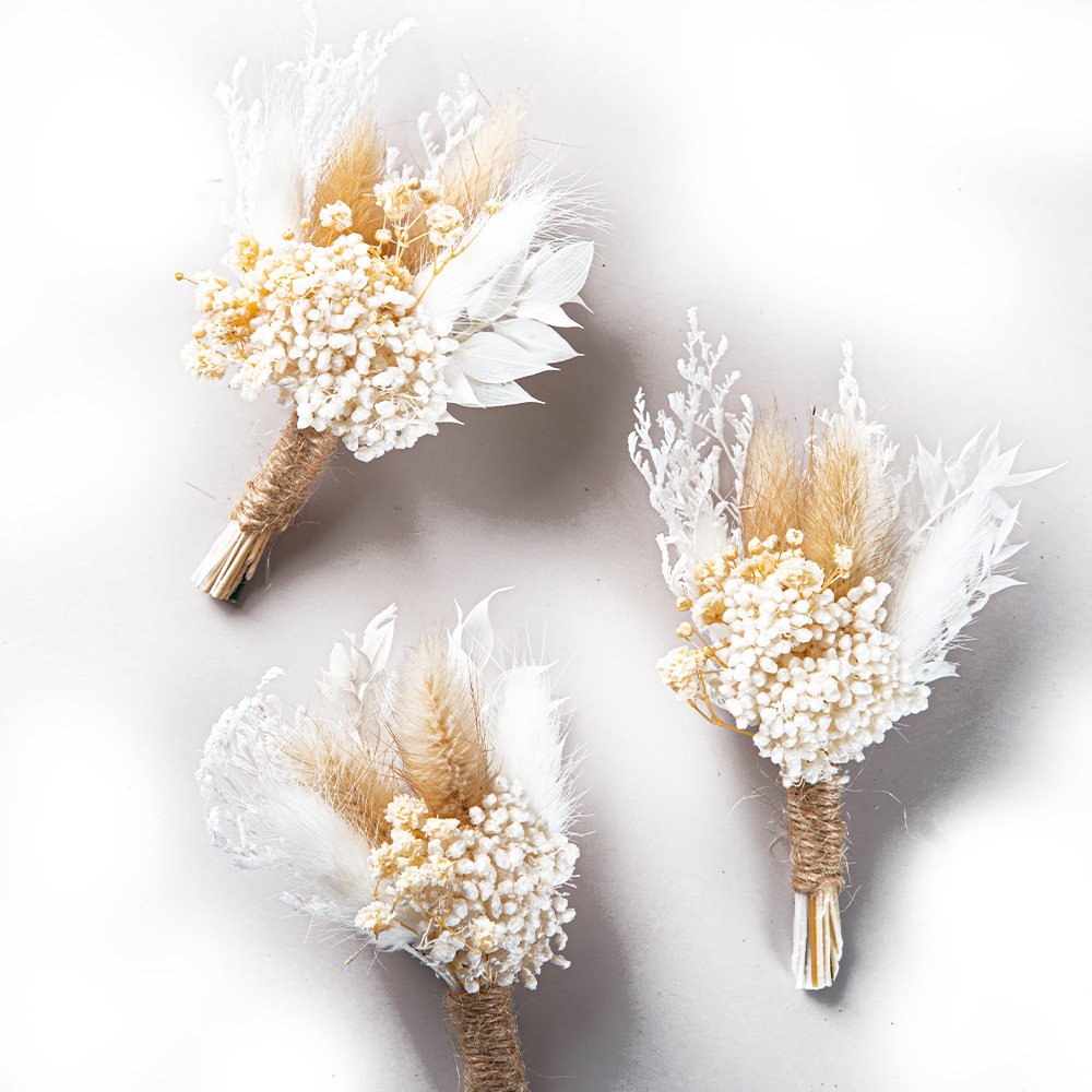 Beautiful Natural Preserved Dried Flower Arrangement Mini Bouquet Unique Wedding Gifts for Guests for Christmas Valentine's Day