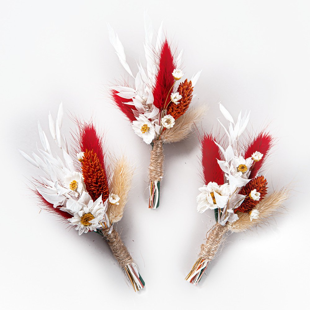 Beautiful Natural Preserved Dried Flower Arrangement Mini Bouquet Unique Wedding Gifts for Guests for Christmas Valentine's Day