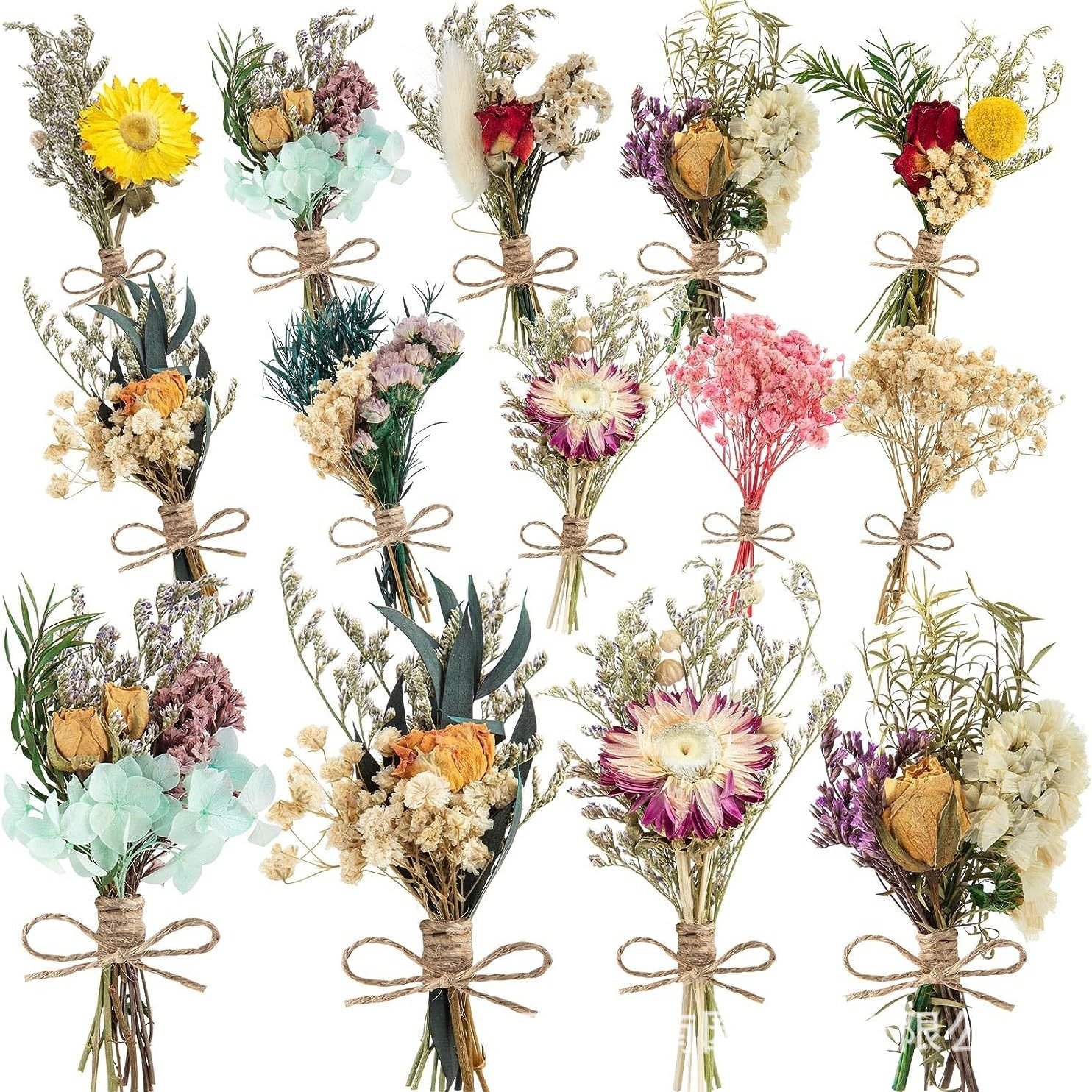OEM Hot Selling Dried Mini Flower Bouquet Small Flowers for Wedding Gift Set Decoration Craft DIY Making