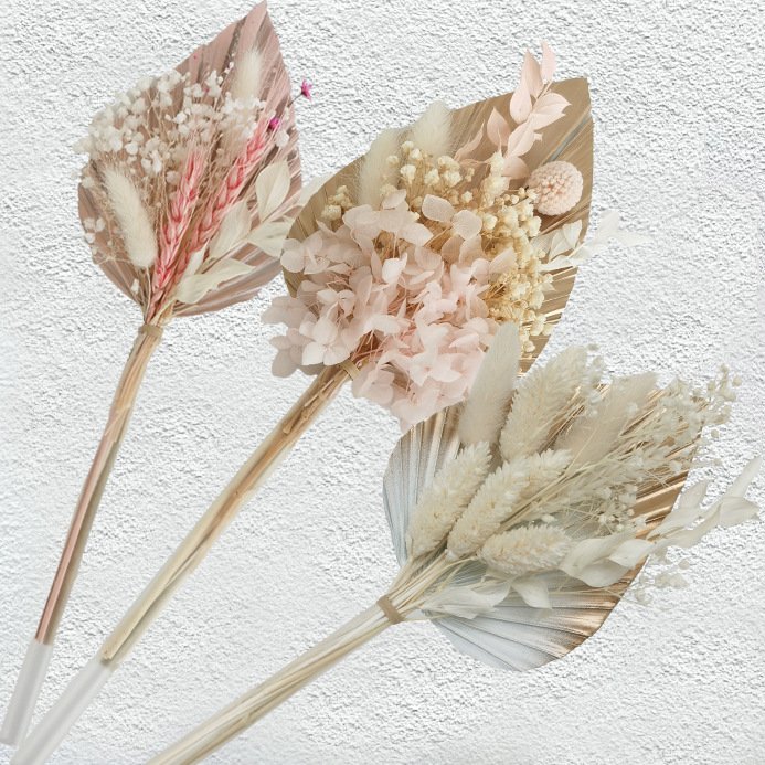 2024 New Product Ideas Natural Dried Floral Palm Leaves Bouquet for Graduation