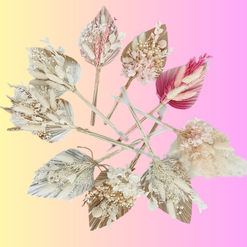 2024 New Product Ideas Natural Dried Floral Palm Leaves Bouquet for Graduation