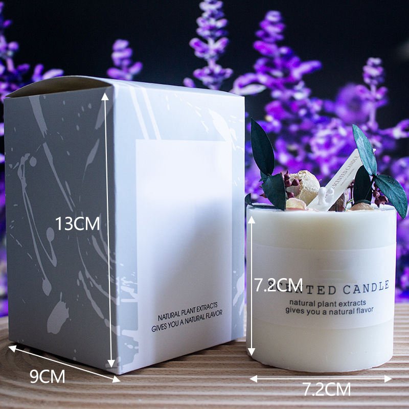 Wholesale Custom Valentine's Day Soybean Wax Various Fragrances Dried Flower Scented Candles