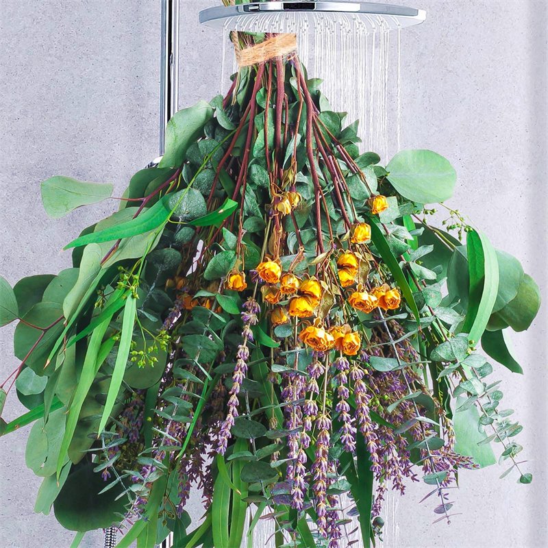 Decoration Interior 100% Natural Preserved Eucalyptus Leaves Mixed Real Dried Eucalyptus & Lavender & Rose Flowers Bunch