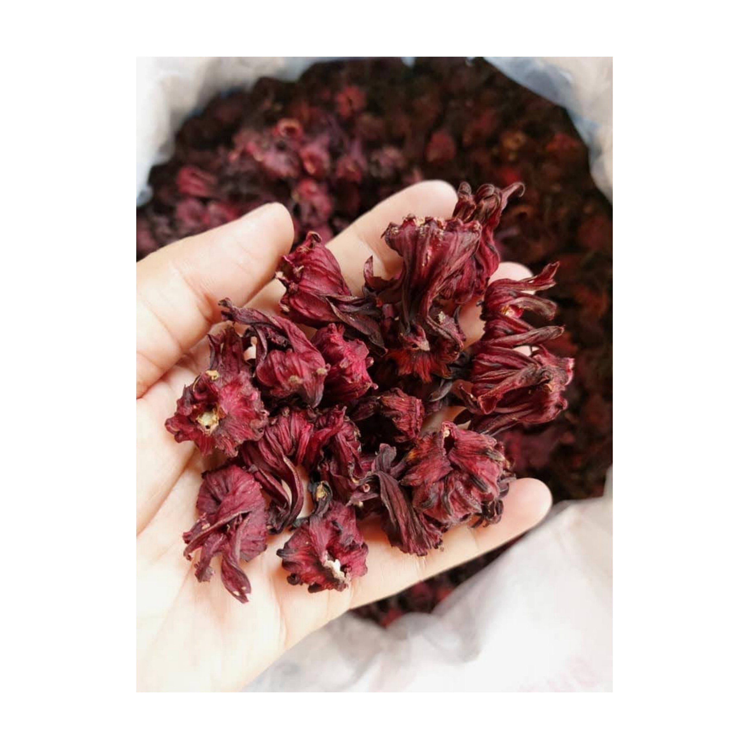Dried hibiscus flowers, also called sorrel or flor de Jamaica, to make iced tea, pavlova, sauces, and more