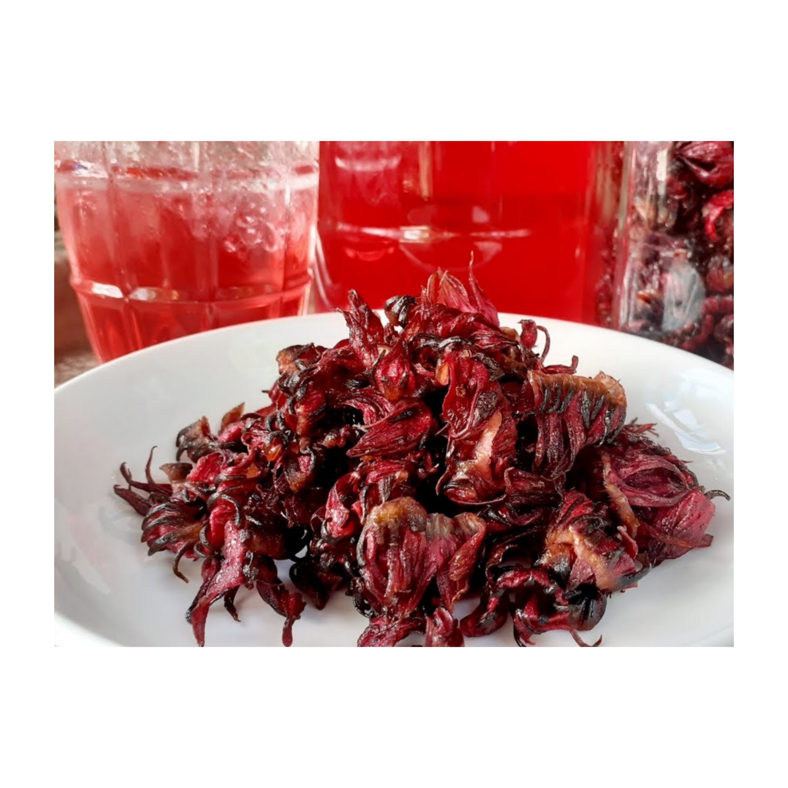 Dried hibiscus flowers, also called sorrel or flor de Jamaica, to make iced tea, pavlova, sauces, and more