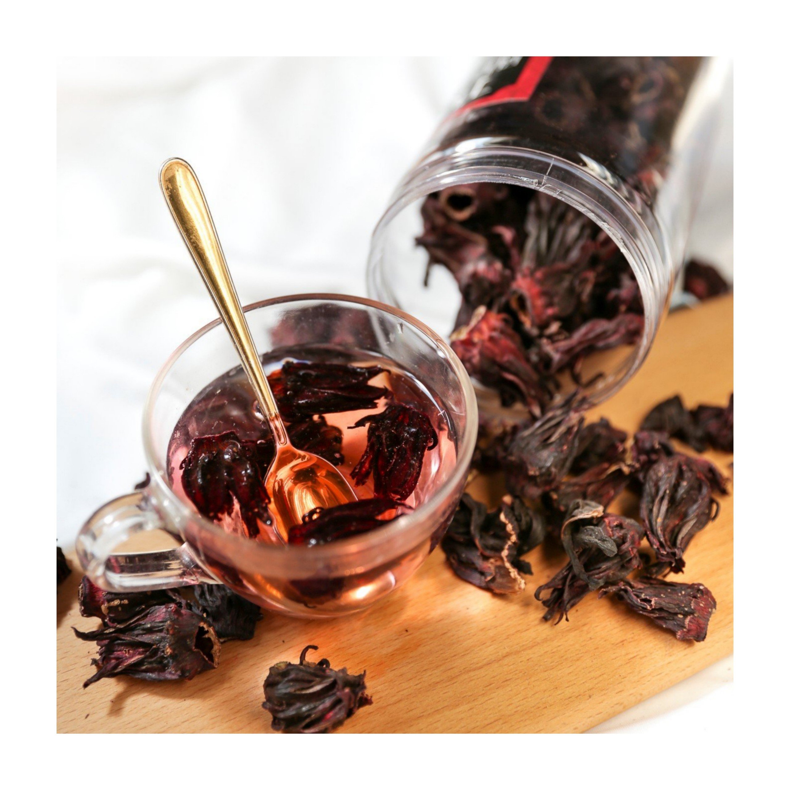 Dried hibiscus flowers, also called sorrel or flor de Jamaica, to make iced tea, pavlova, sauces, and more