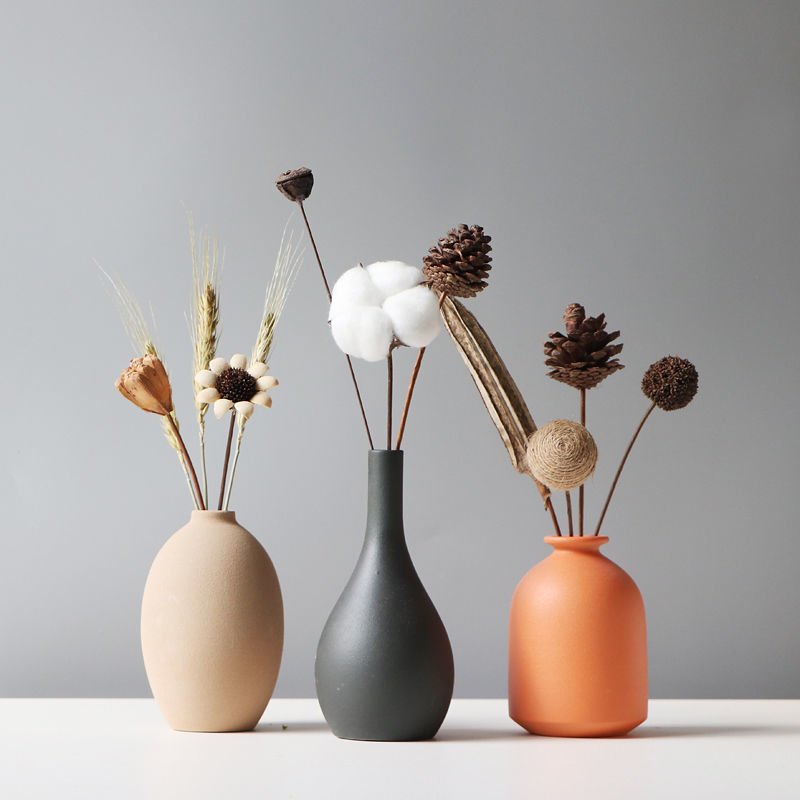 Nordic clay pot dried flowers home decor ornaments flowers dried flowers pampas