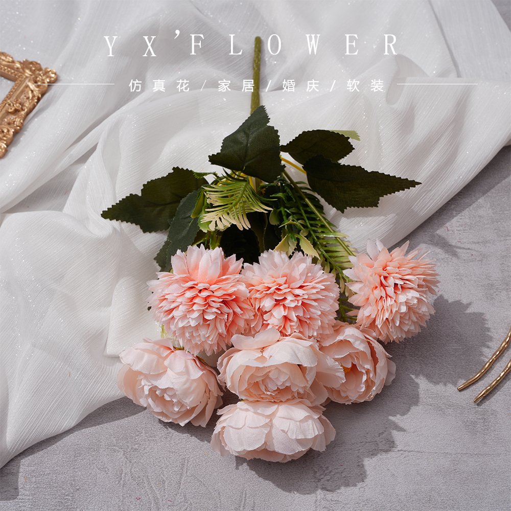 Cross-border wholesale decorative flower simulation 7 colors wedding new Linglong ball road ceiling simulation flower props