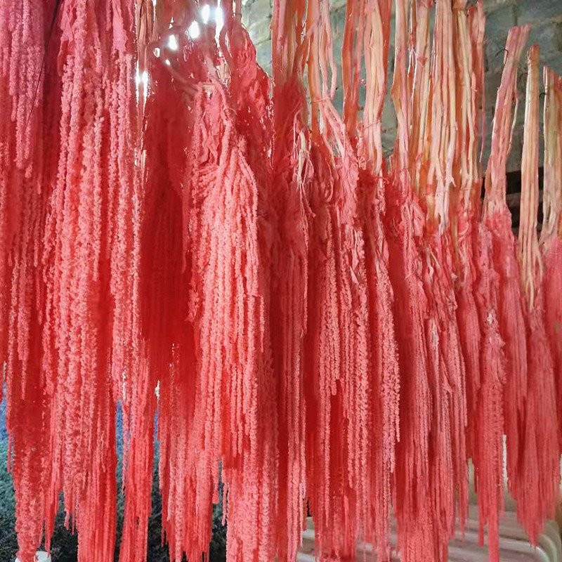 Ceiling Tree Branch Decoration of Wedding Artificial Flowers Dried Amaranthus caudatusTassel Fimbriate Long Spike Flowers