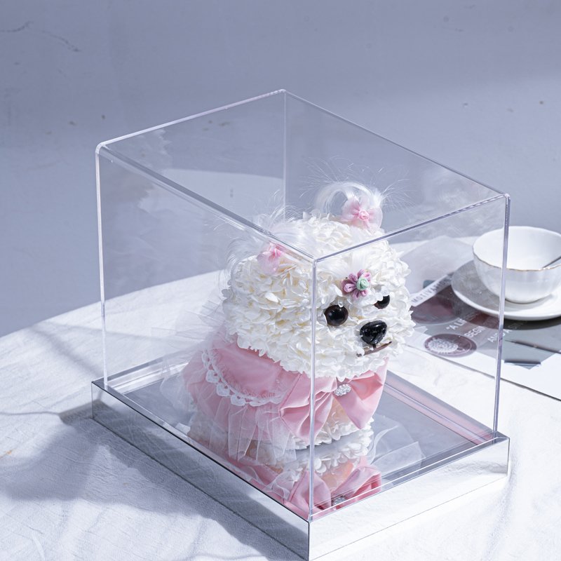 Eternal Cute Dog Ornament Dried Preserved Rose Puppy Birthday and Valentine's Day Gifts Preserved Plants & Flowers Dog Shape