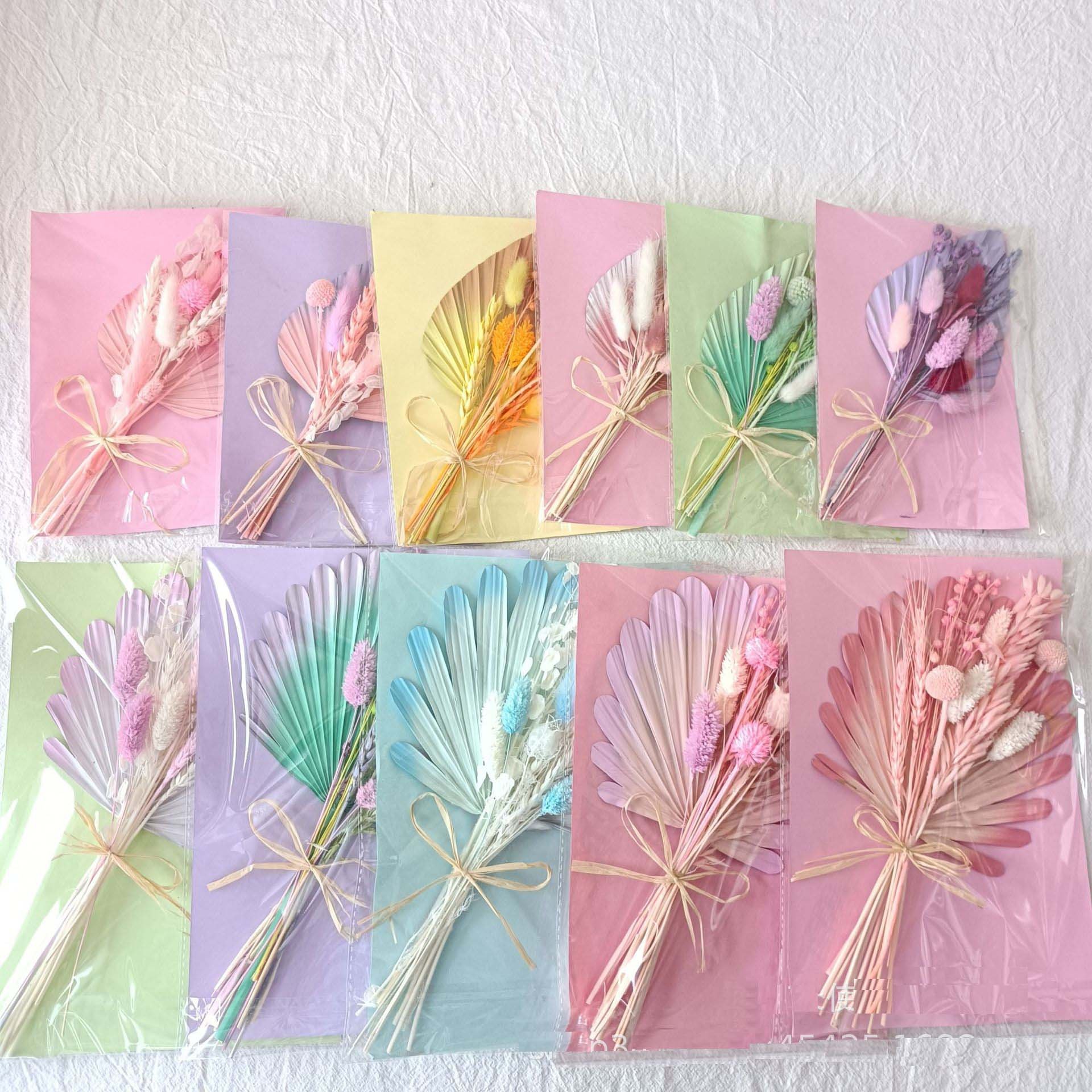 New birthday cake topper decoration cake decoration tools cake stand natural Dried flower paim bouquet cupcake toppers