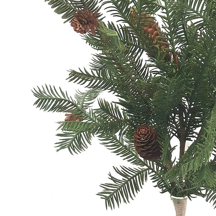 High Quality 64cm Hemlock Single Branch Dried Flower Green Plant with Real Shot Touch Home Decoration for Christmas