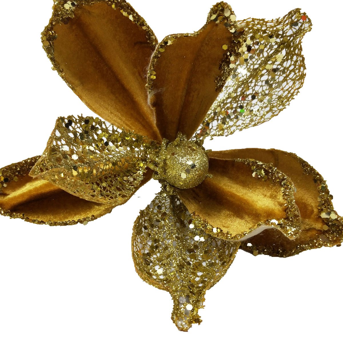 New product ideas 2024 trends dried Christmas artificial handmade velvet berry poinsettia flowers glitter bundle for tree