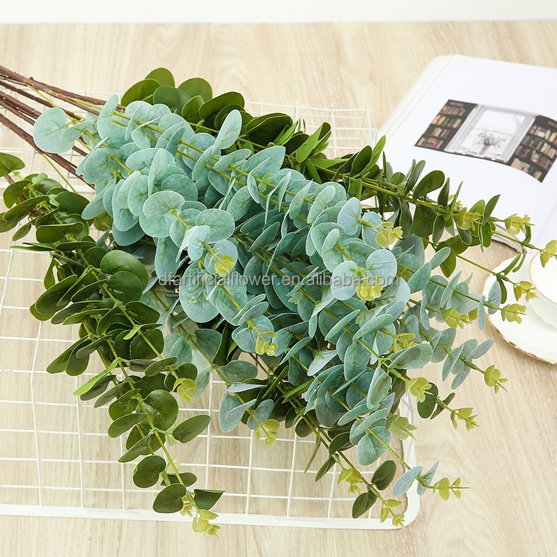 Factory Direct preserved eucalyptus Leaves Artificial Plastic Little Leaves Wedding Flower Wholesale Waterproof Plants