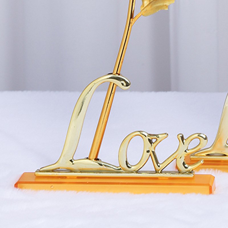 24K Rose Purple Foil Gold Dried Flower Gift Custom Women's Christmas Graduation Mother's Day New Year-for Valentine's Day