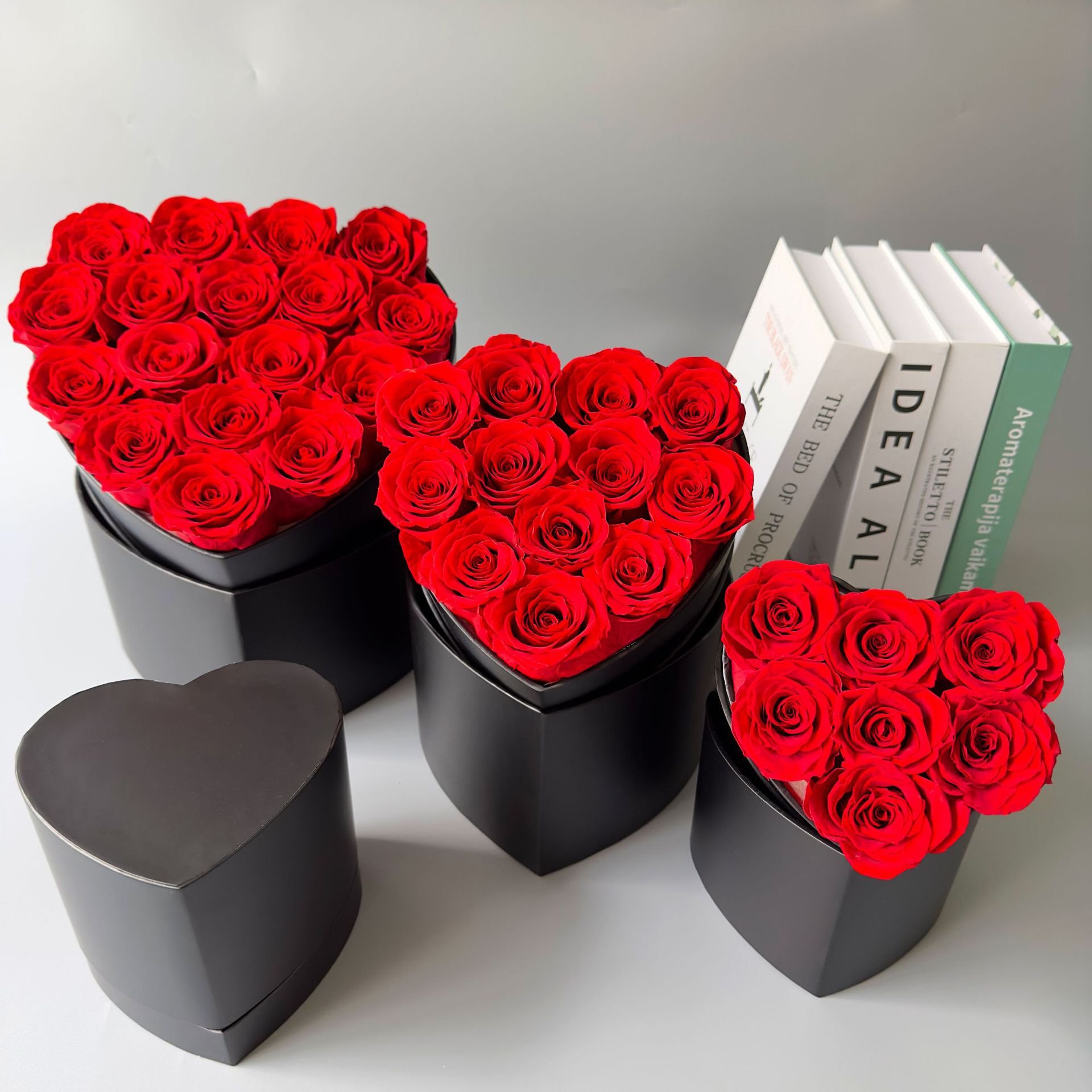 Decorative Flowers Valentines Day Gift Immortal Infinity Eternal Forever Stabilized Preserved Roses Eternal Rose Box