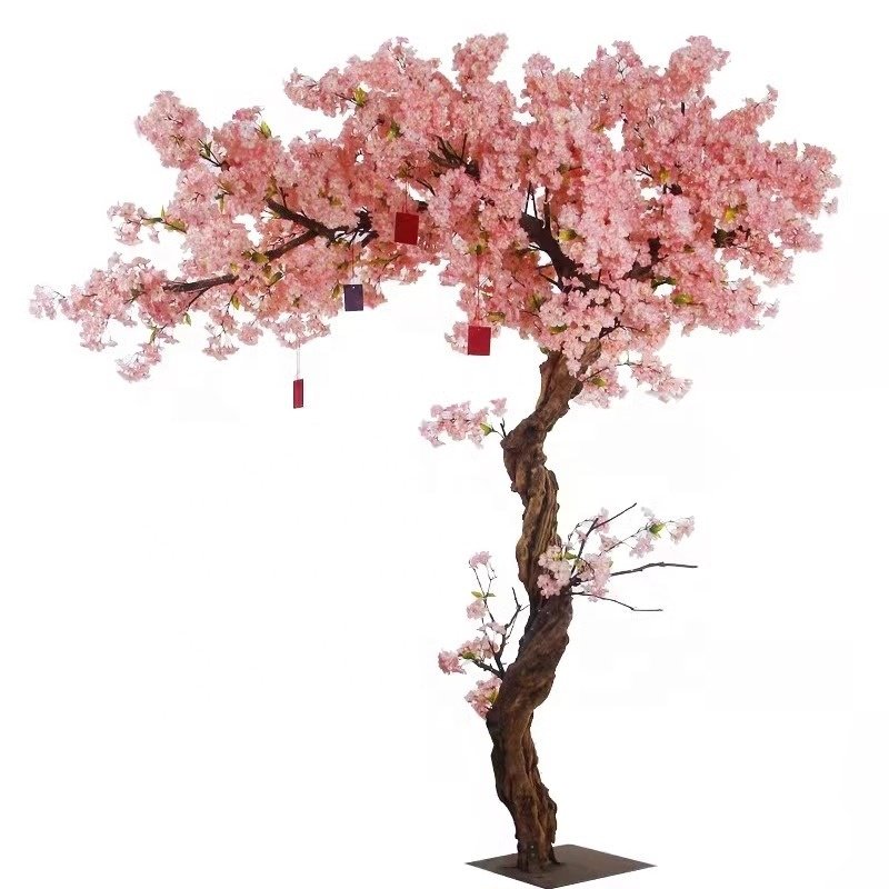 Hot Sale Large Size Sakura Trees Artificial Cherry Blossom Tree Fiberglass Indoor Garden Landscape and Wedding Decoration