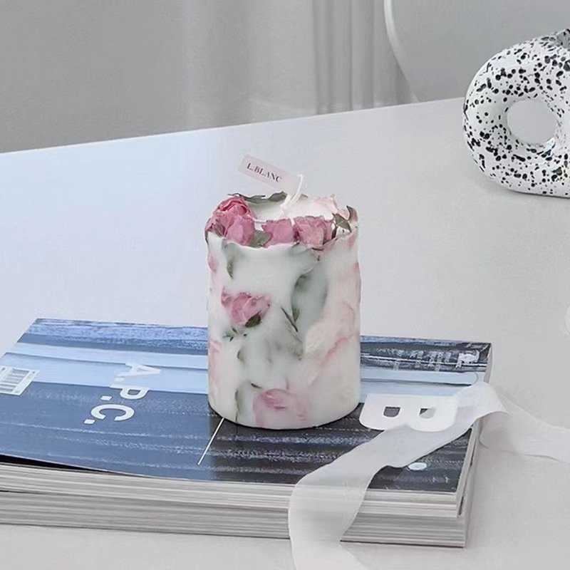 New In 2024 Wholesale custom Logo Dry Flower Scented Candles Luxury For Girls