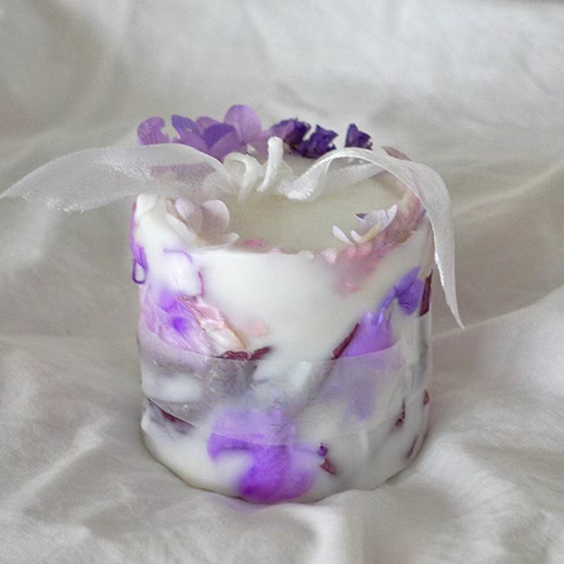 New In 2024 Wholesale custom Logo Dry Flower Scented Candles Luxury For Girls