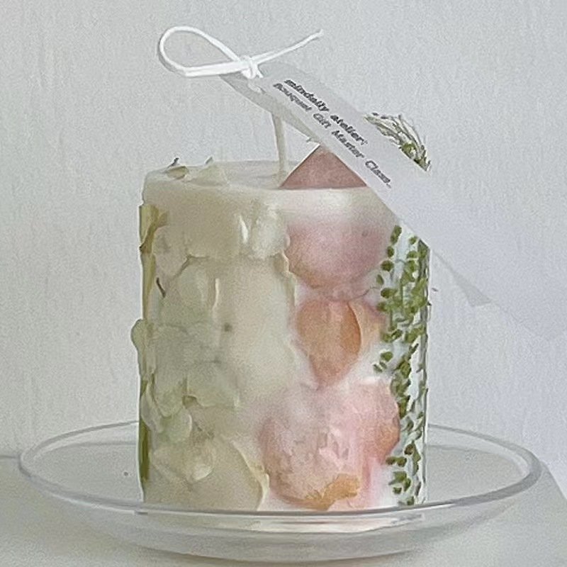 New In 2024 Wholesale custom Logo Dry Flower Scented Candles Luxury For Girls
