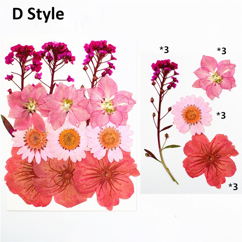 DIY Handmade Material Bag Pressed Mixed Flowers Pack for Scrapbooking DIY Art Crafts Epoxy Resin