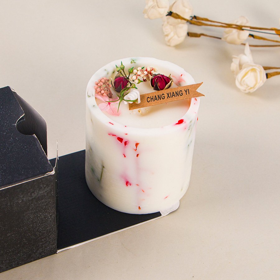 Dried petals low temperature soy wax romantic highend for girlfriends birthday graduation gift Aromatherapy candles