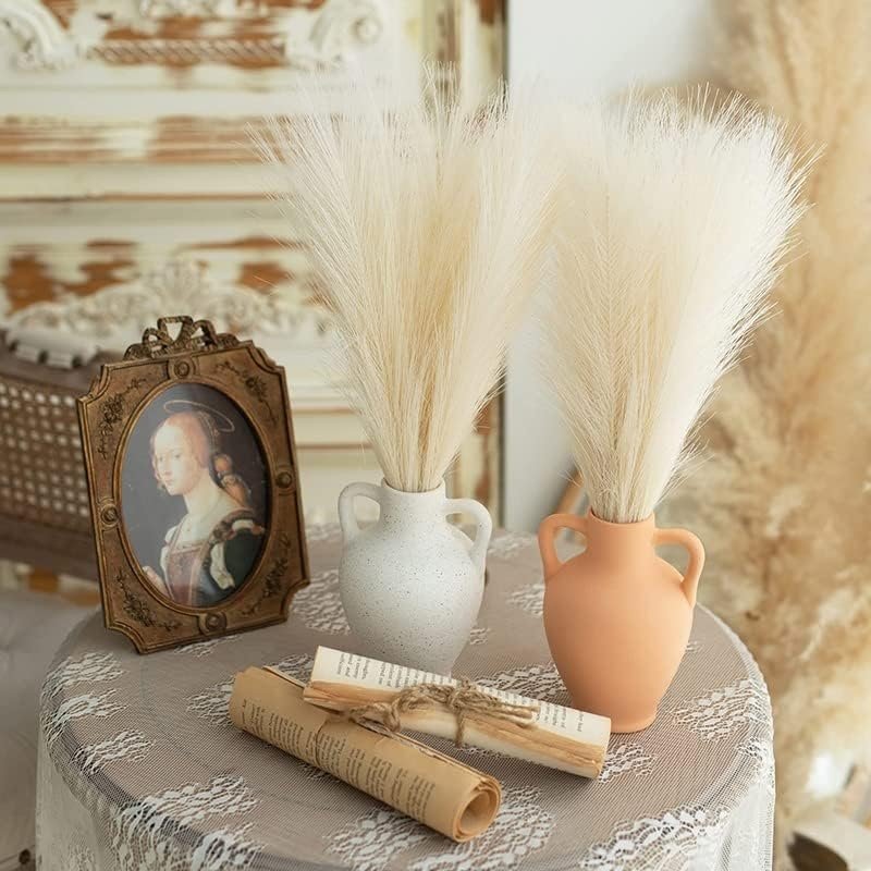 55cm 10pcs Fluffy Pampas Grass Reed Boho Decorative Flowers Plants Reed Mock Wedding Party Home Decor showcase Artificial Flower