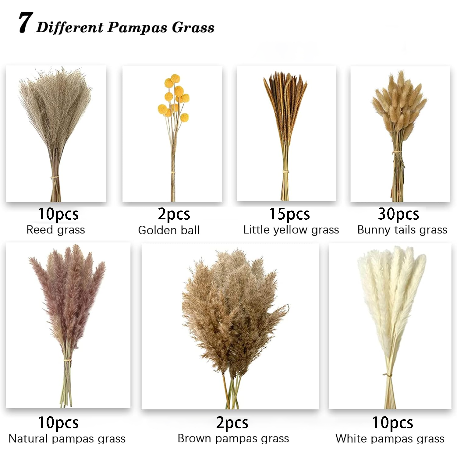 Ins Boho Wedding Home Floral Decor Mixed Pampas Grass Bundle Mothers Valentines Day Gift Preserved Dried Flower Bouquet