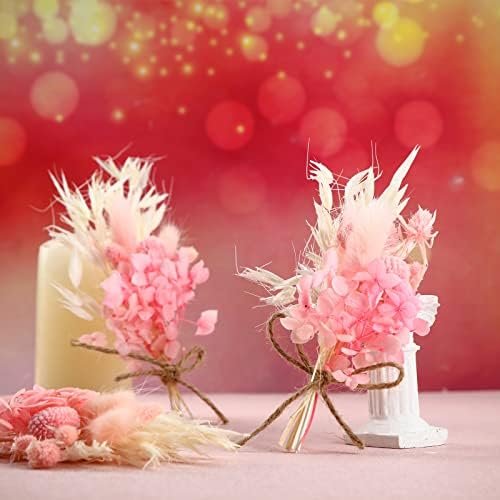 10 Pack Mini Dried Flower Bouquet Sage White Wheat Dried Flowers for Vase DIY Photo Props Card Decor Bohemian Wedding