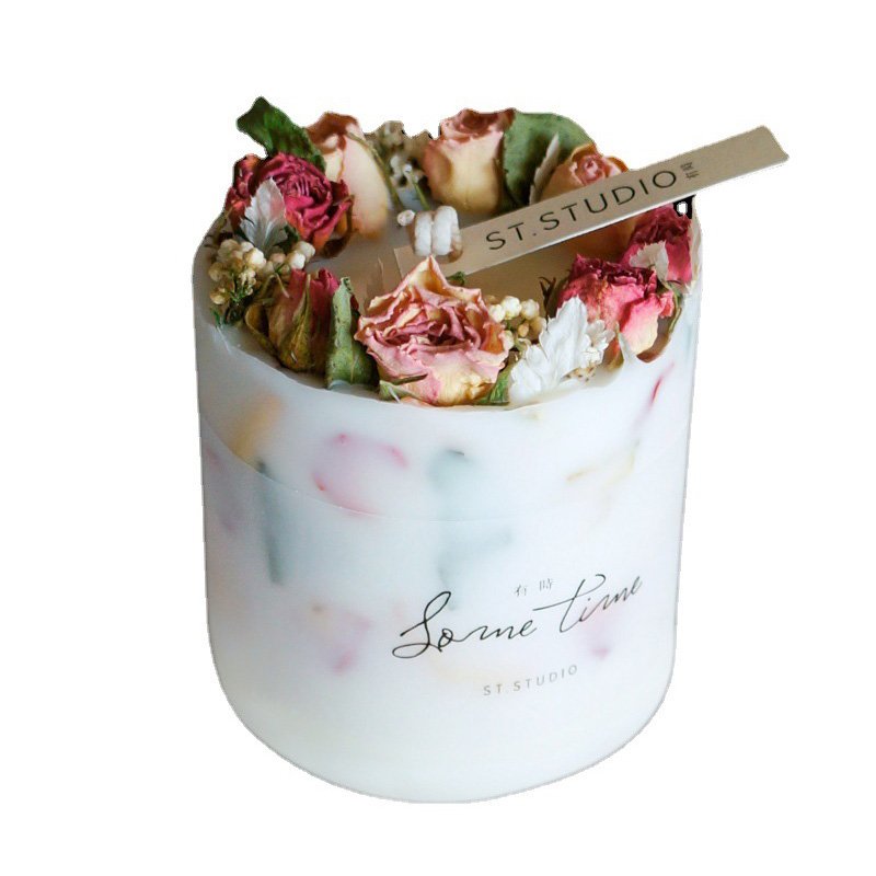 Dried Flower Scented Candle Gift Set Birthday Proposal Bedroom Home Decoration Wedding Christmas Aroma Candle Soy Wax