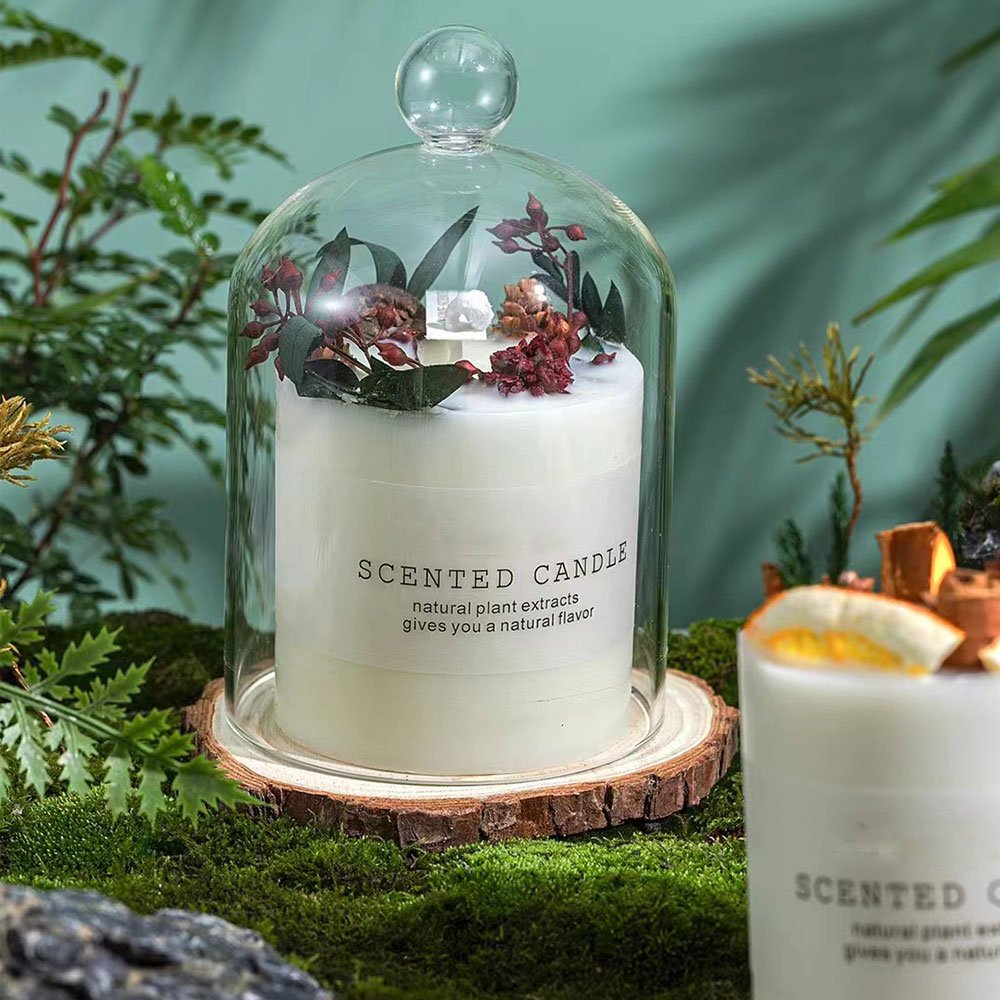 AROMA HOME ROMANTIC Luxury Home Decoration Handmade Scented Candle with Dried Flowers Fragrance Soy Wax Scented Candles
