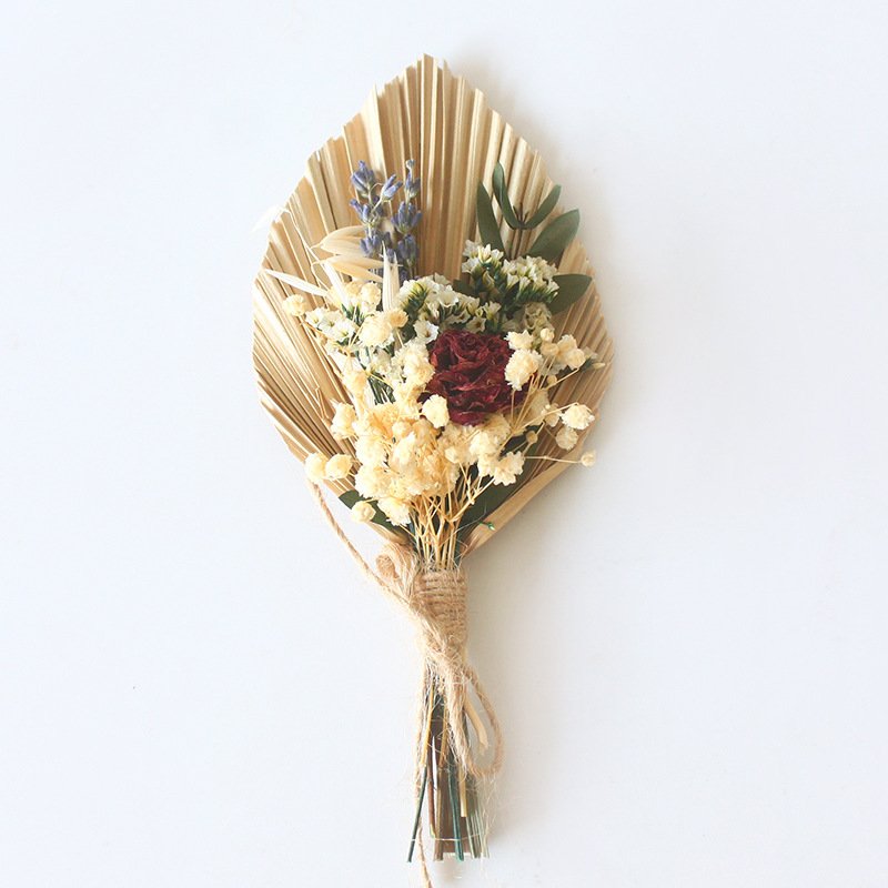 Natural Palm Spear Mini Posy Dried Flowers for Cake Topper Valentine Home Wedding Decorations