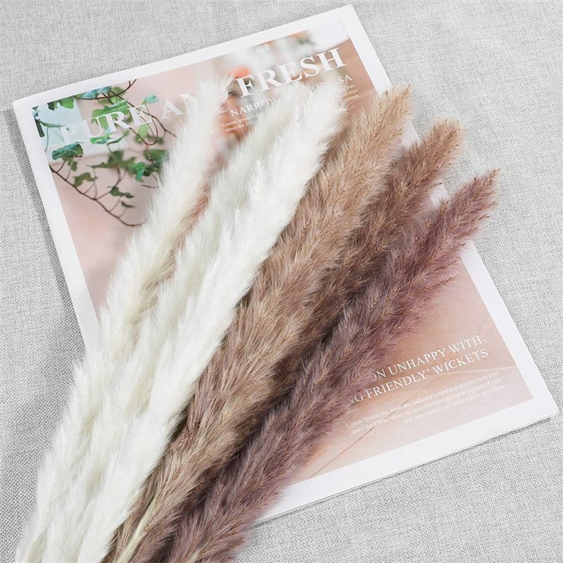 High quality boho fluffy pampas grass bouquets custom dried flowers home decor