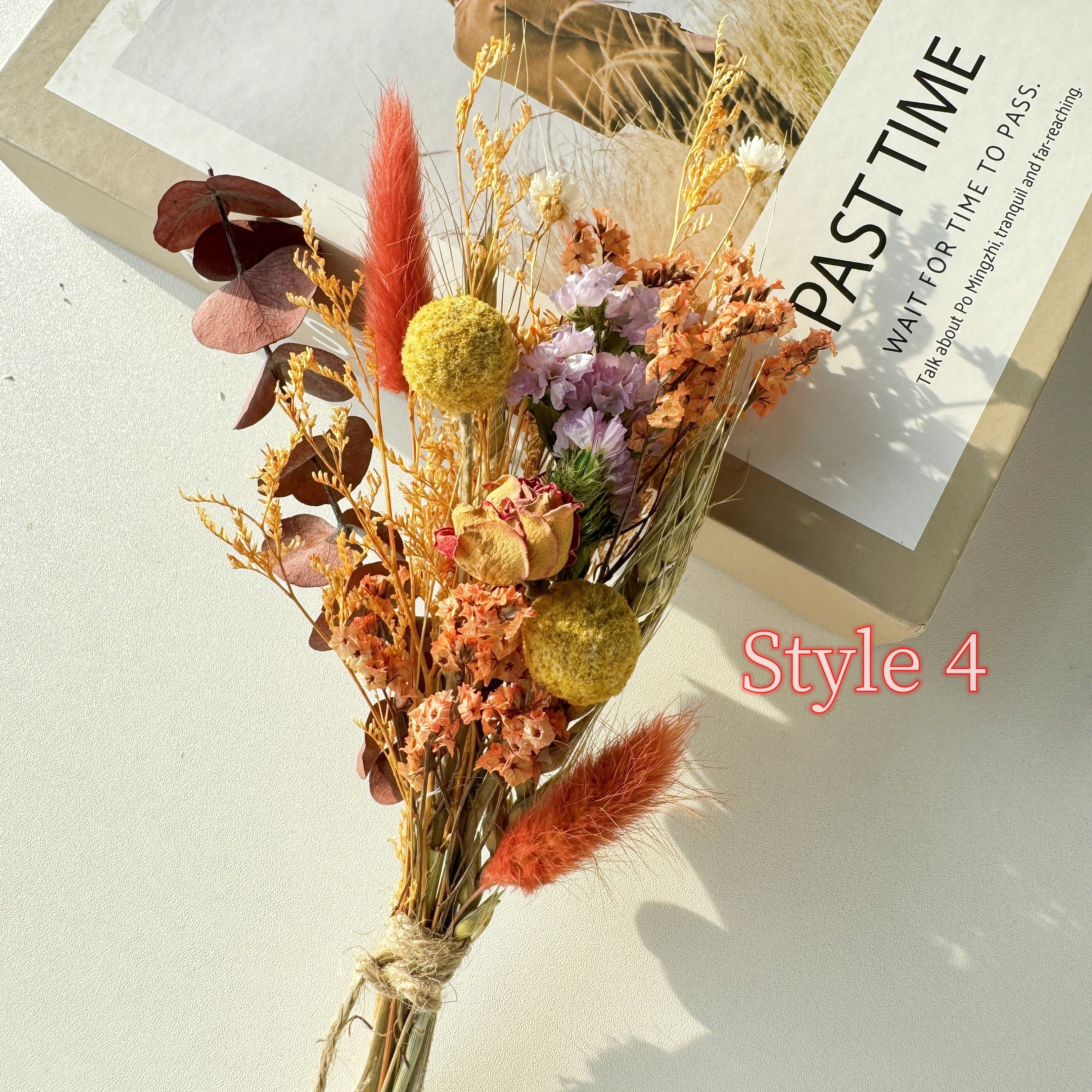 Housewarming Home Decor Birthday Gifts Boho Mini Dry Flower Rose Bouquets for Letterbox Bouquet