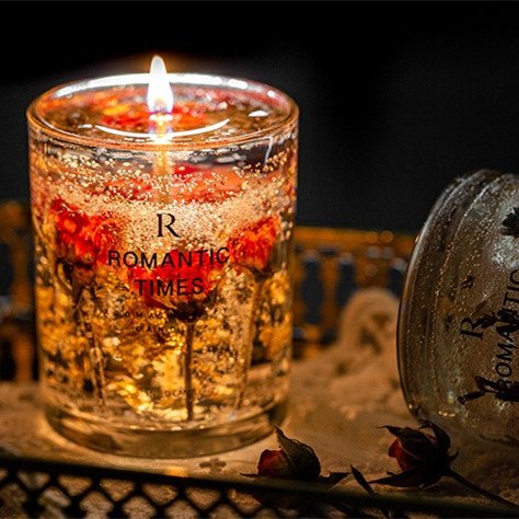 FLORESCENCE Women Gifts Floral Wholesale Private Label Luxury Jelly Wax Scented Candle Gift Set Dried Flowers Wedding Candle