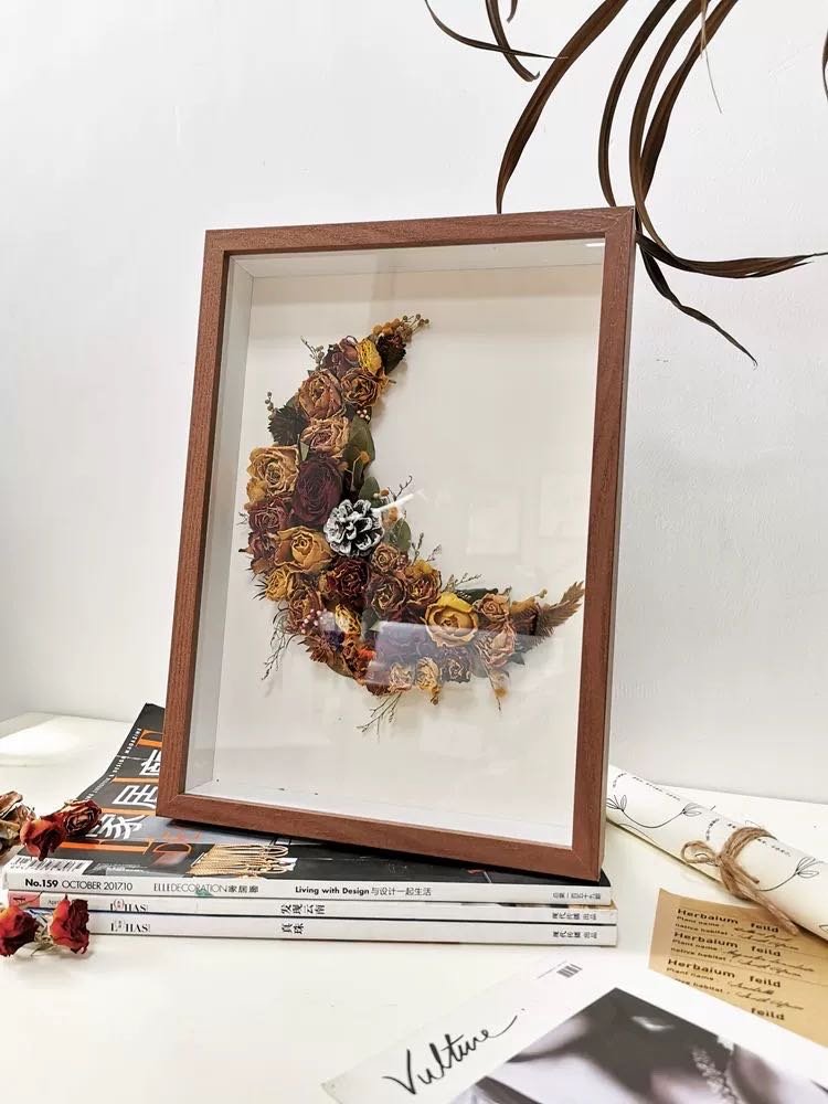 Best Selling Dried Flower DIY Display Case Wood Frame Blank Shadow Box Photo Frames