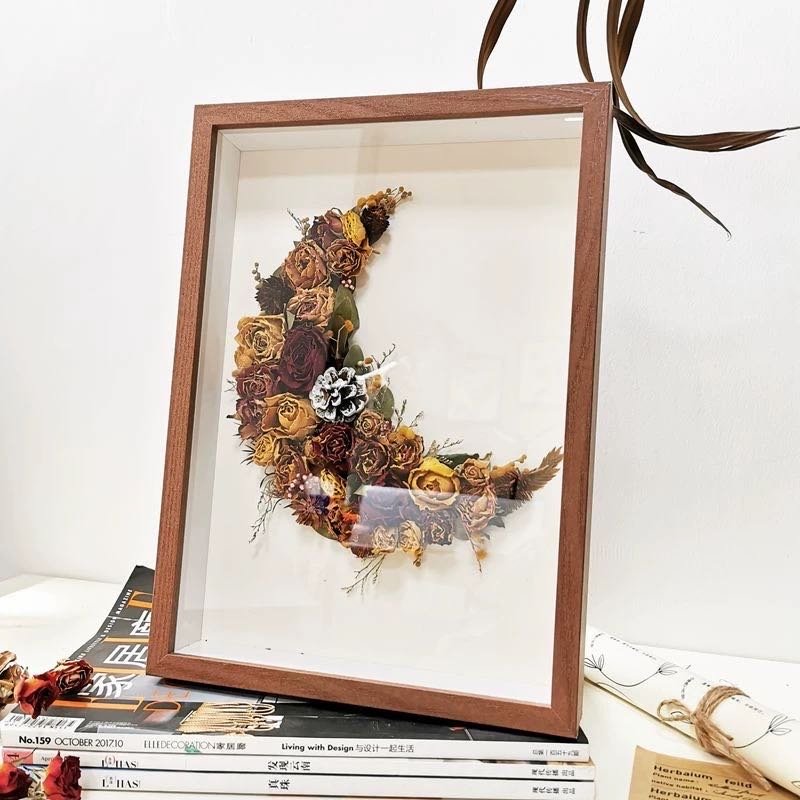 Best Selling Dried Flower DIY Display Case Wood Frame Blank Shadow Box Photo Frames