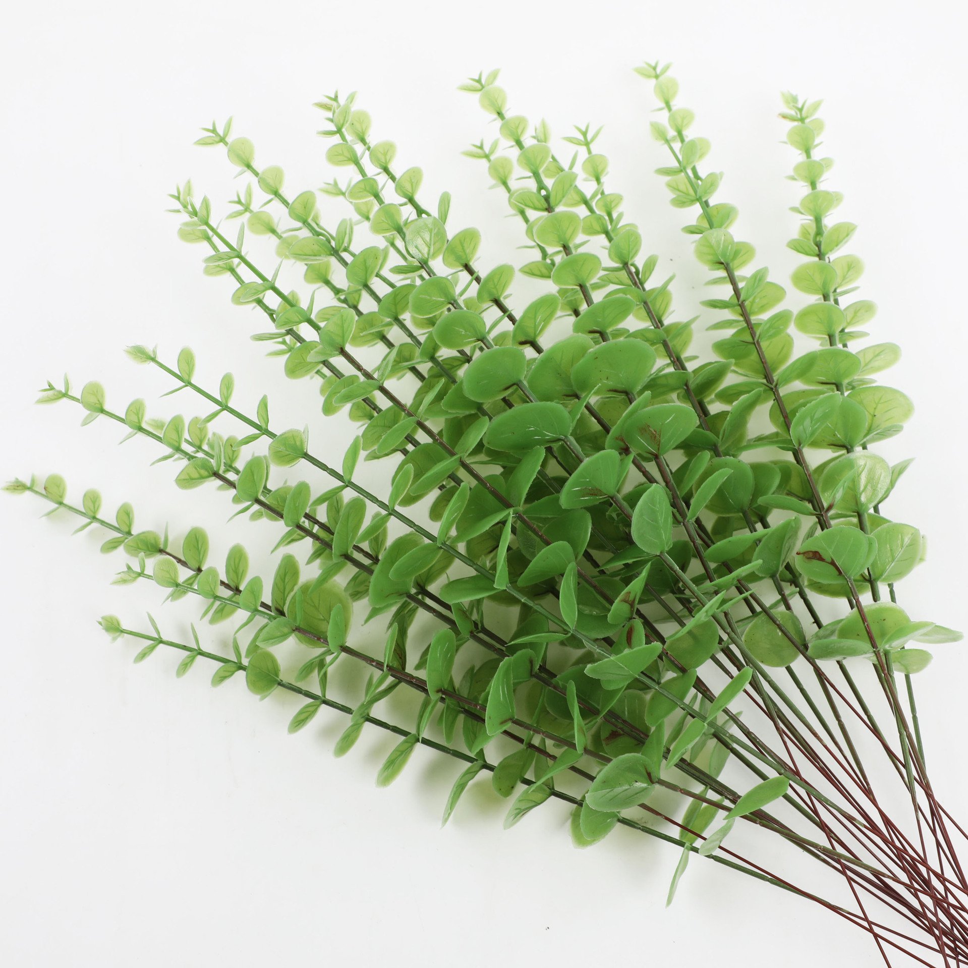 Artificial Flowers Golden Eucalyptus Leaves Artificial Leaf Stems For Decorative Plants Wholesale