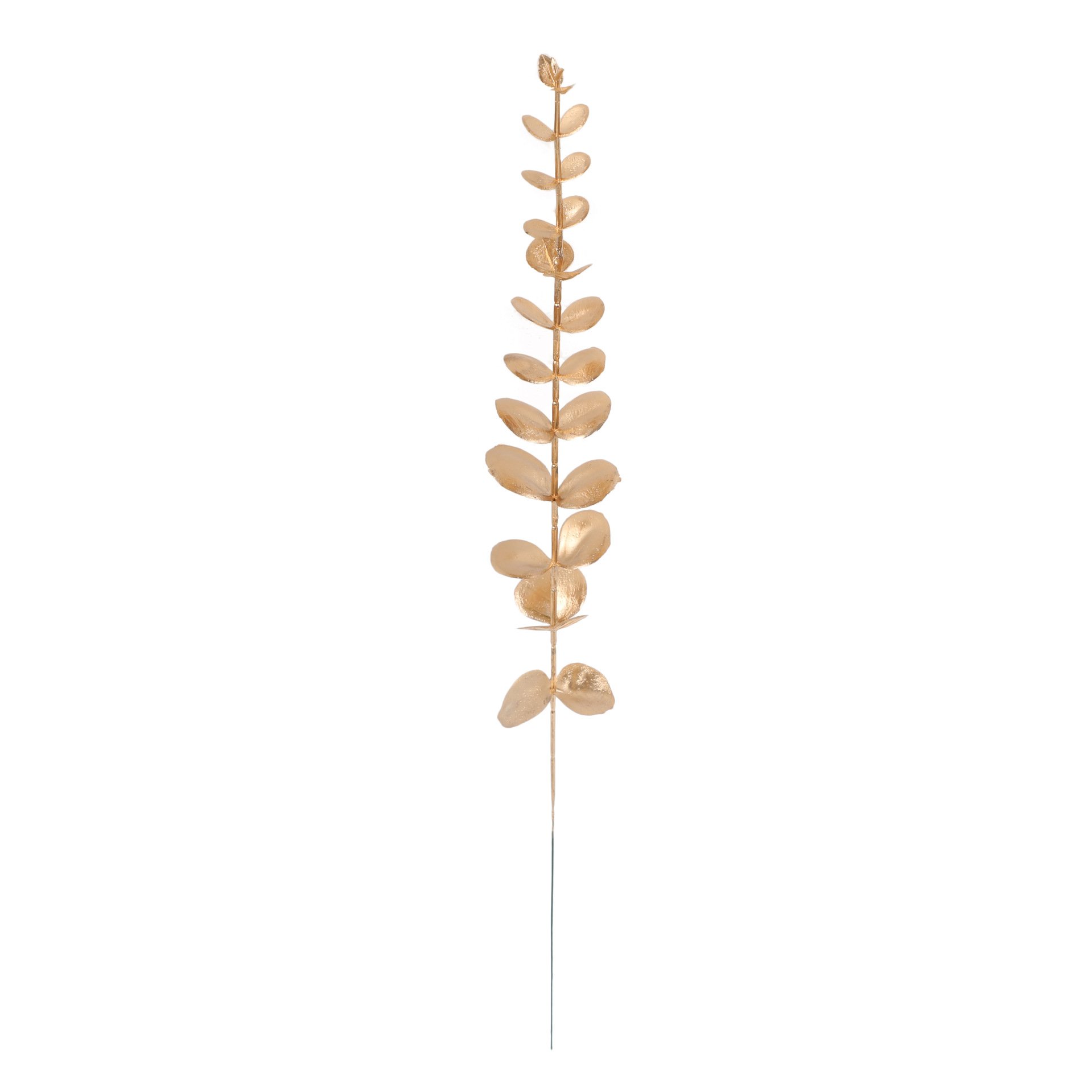Artificial Flowers Golden Eucalyptus Leaves Artificial Leaf Stems For Decorative Plants Wholesale