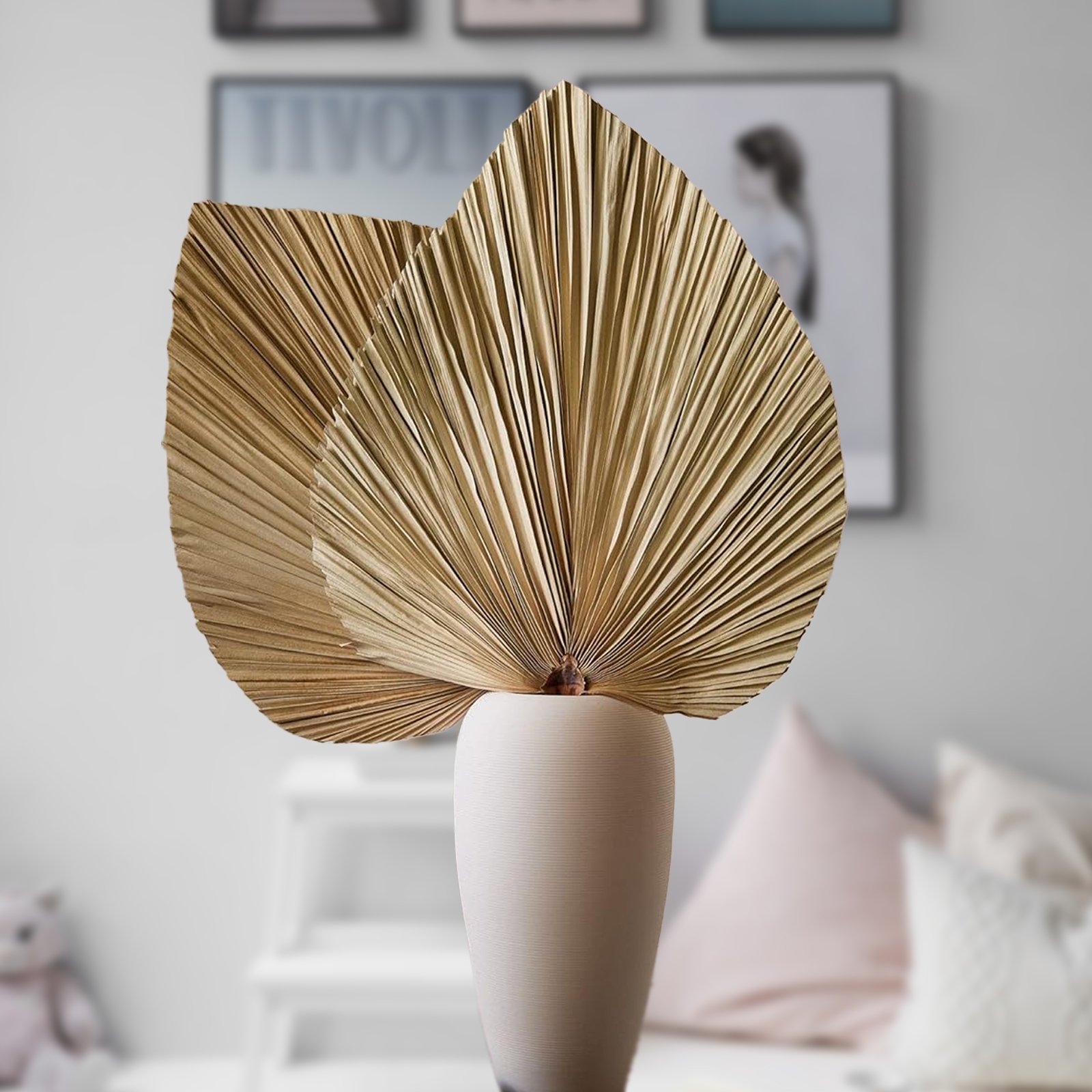 Hot-selling Natural Dried Palm Leaves Decor Boho Palm Fans Tropical Palm Flowers for Wedding House Party Kitchen Decor