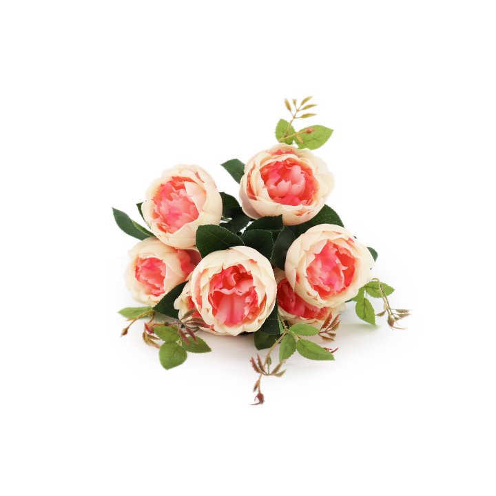 Wedding Bouquet Bridal Romantic Artificial Silk Peony Rose Flower Bouquet For Bride Bridesmaid Holding Flower