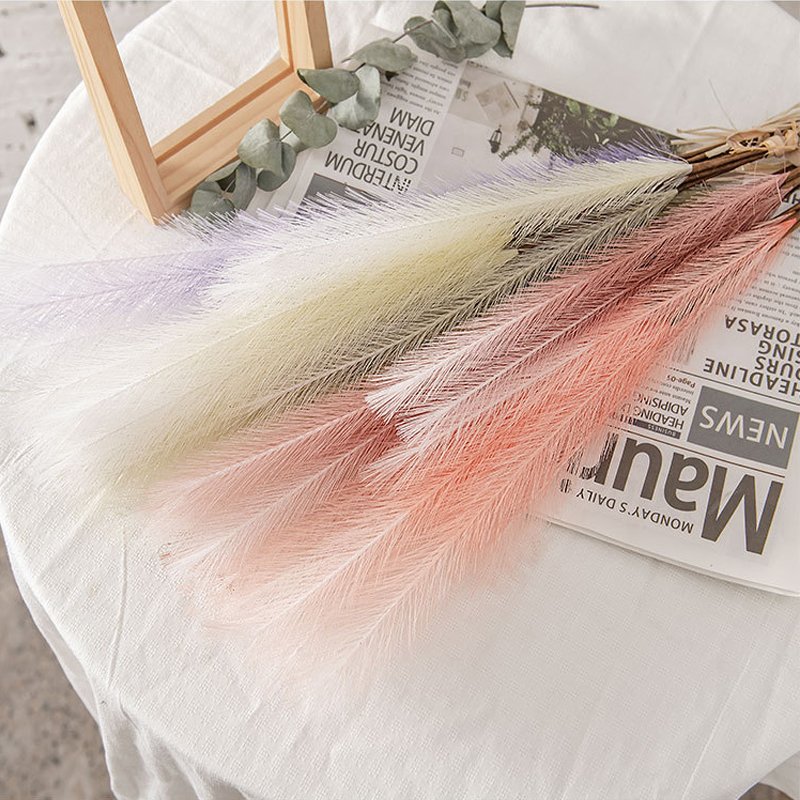 28" Long Big Artificial Floral Fluffy Centerpieces Branches Pampas Grass , Faux Flower Centerpieces Pompas Grass