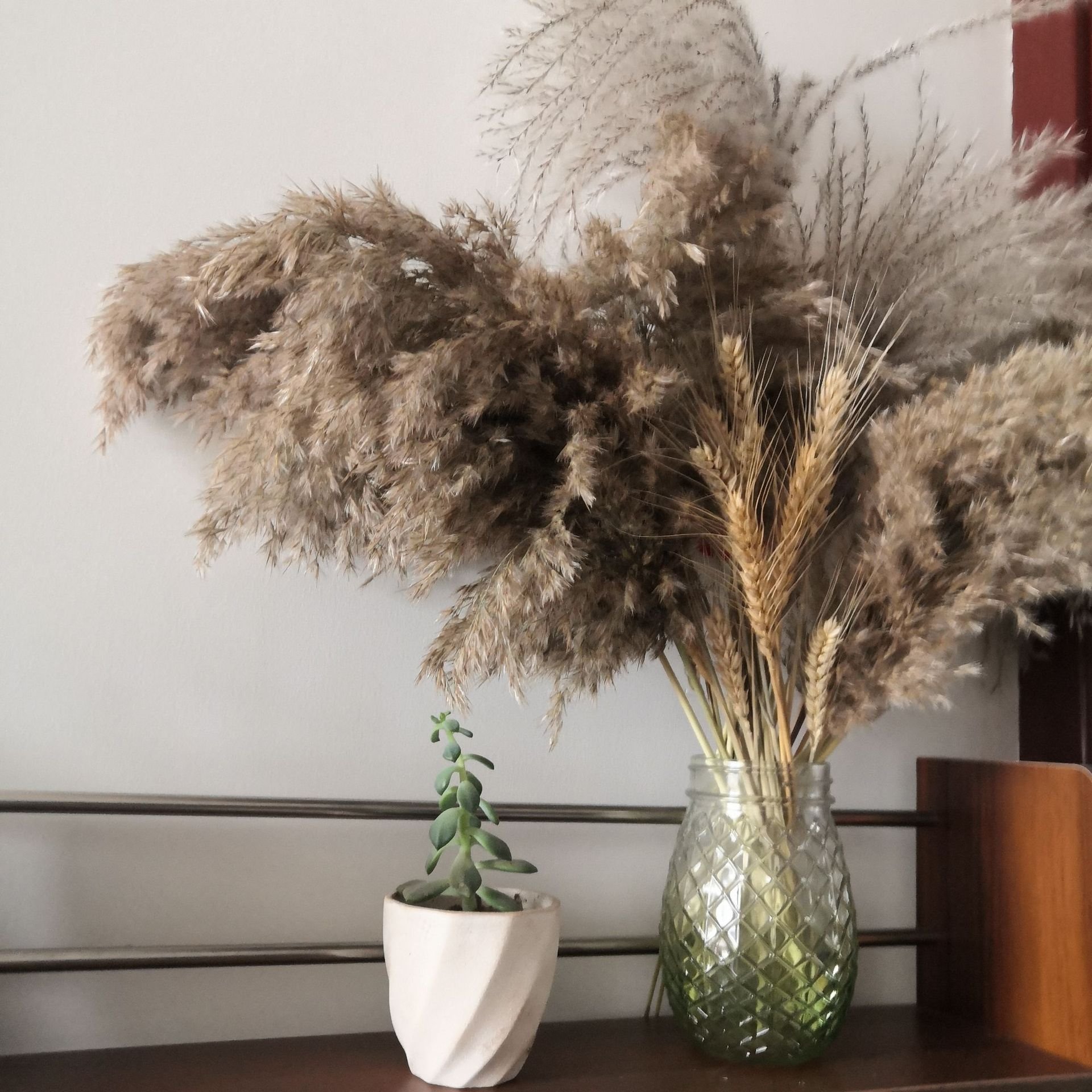 QSLH-570 Decorative Flowers Fluffy Large Pampas Pampa Grass Table Decoration Dry Flowers Bouquet Natural Dried Pampas Grass