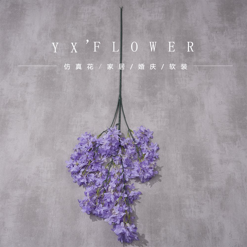 Vincent orchid cherry blossom cross lilac silk flower wedding road layout artificial flower encryption cross cherry blossom