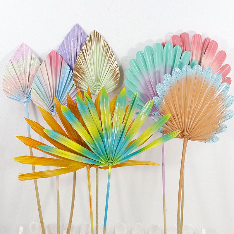 New product ideas 2024 yunnan Colorful Sun palm Dried flower bouquet home decoration wedding decoration