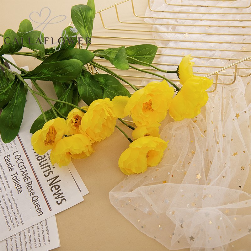 GFE-10A Cheap Artificial Flower Multiple Colors Fabric Poppy Flower For Wedding Supplies