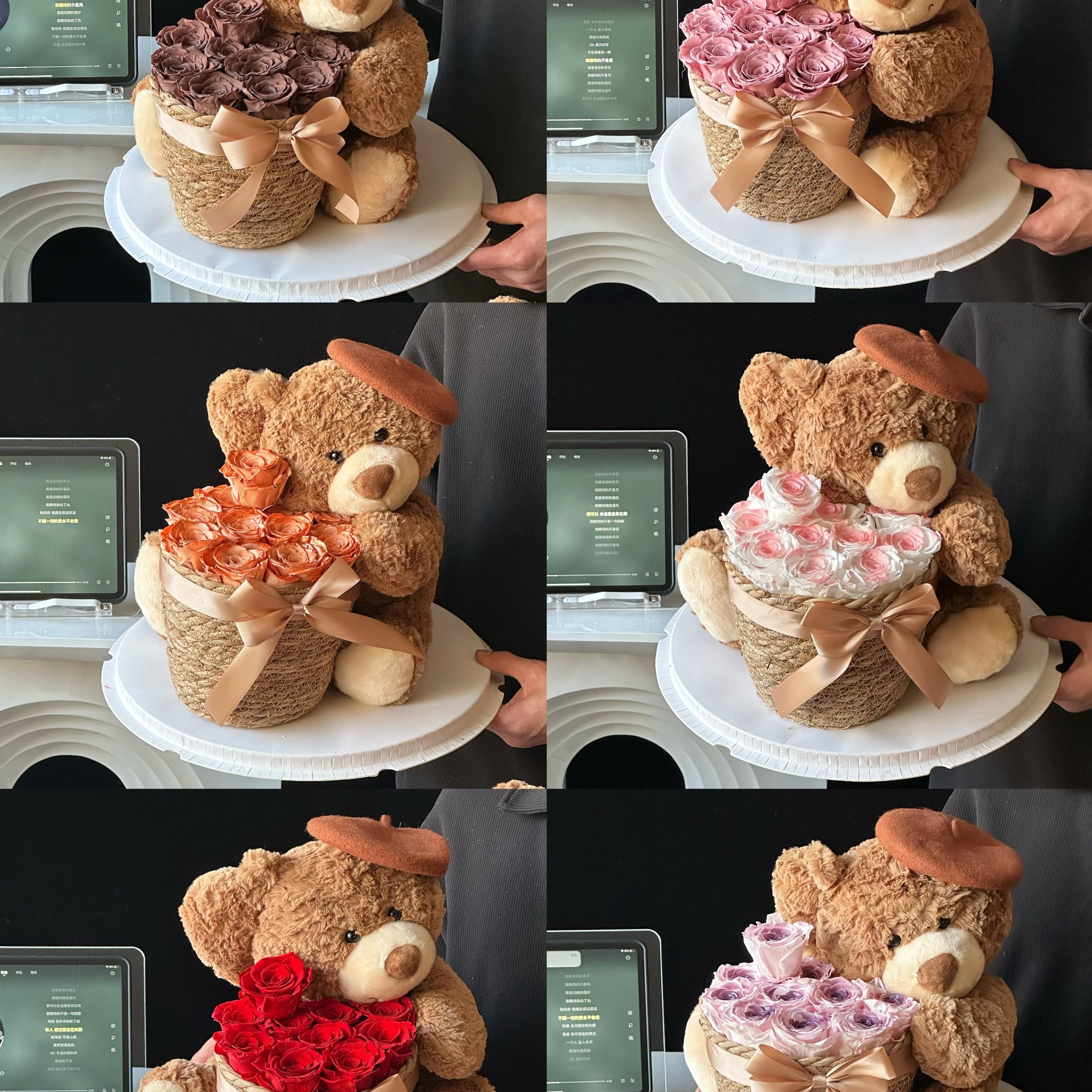 Real grade a forever everlasting Dried immortal flowers preserved rose Valentines day eternal flower rose bear gift