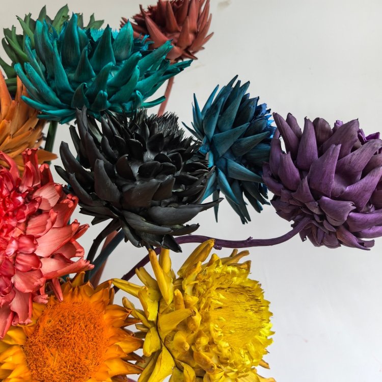 Wedding Dried Flowers Big Floral Arrangement King Protea Preserved Artichoke for Home decor Materials for Bouquet Christmas day